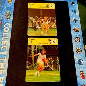 (2) 1979 John McEnroe Sportscaster Tennis Rookie Cards Lot 67-23 & 102-21 NM